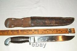 Big 14 Vintage Hand Made Trench Art Combat Fighting Dagger Wwii Era Bowie Knife