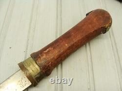 Big Copper Antique Moroccan Koummya Curved Fighting Dagger Knife Arabic Knives