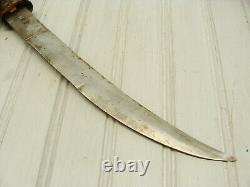 Big Copper Antique Moroccan Koummya Curved Fighting Dagger Knife Arabic Knives