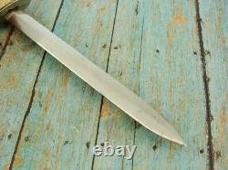 Big Vintage Custom Stag Combat Tactical Survival Dagger Dirk Knife Knives Tools