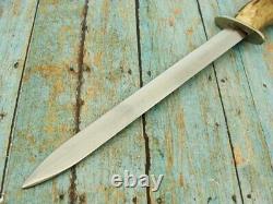 Big Vintage Custom Stag Combat Tactical Survival Dagger Dirk Knife Knives Tools