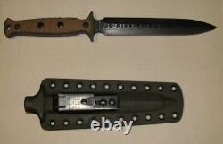 Black Roc Knives (Ken Vehikite) Custom Double-Edged Dagger Knife 80CRV2 Steel