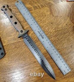 Black Roc Knives (Ken Vehikite) Custom Double-Edged Dagger Knife 80CRV2 Steel