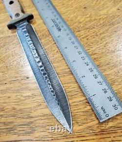 Black Roc Knives (Ken Vehikite) Custom Double-Edged Dagger Knife 80CRV2 Steel