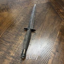 Black Tactical Dagger Combat Knife Double Edge Fixed Blade Outdoor Survival Tool
