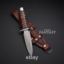 Boot D2 Steel Survival Hunting Combat Seals Dagger Knife FIxed Blade Sheath