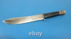 Bowie Knife Custom Theatre Style Dagger Engraved Pommel 13 Leather Handle