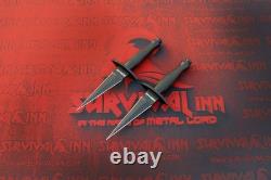 British Army Fairbairn Sykes Fighting Dagger Knives PairBlack version Daggers