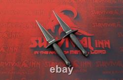 British Army Fairbairn Sykes Fighting Dagger Knives PairBlack version Daggers