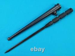 British English WW2 Bayonet Blade Fighting Knife Dagger with Scabbard