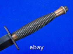 British English WW2 Fairbairn Sykes Commando Fighting Knife Dagger with Sheath