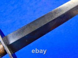 British English WW2 Fairbairn Sykes Commando Fighting Knife Dagger with Sheath