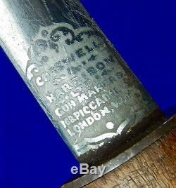 British English WWI WW1 Stiletto Fighting Knife Dagger with Sheath