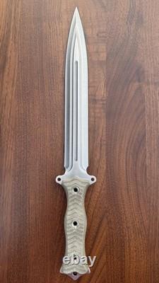 Busse Combat Fixed Blade Spear Point Steel Knife, Micarta, Full Tang
