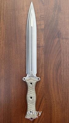Busse Combat Fixed Blade Spear Point Steel Knife, Micarta, Full Tang