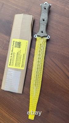 Busse Combat Fixed Blade Spear Point Steel Knife, Micarta, Full Tang