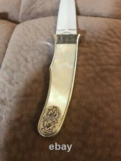 Buster Warenski Custom Engraved Art Dagger Knife-one-of-a-kind! Loveless Era