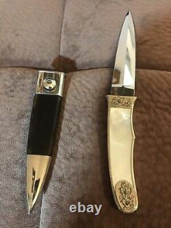 Buster Warenski Custom Engraved Art Dagger Knife-one-of-a-kind! Loveless Era