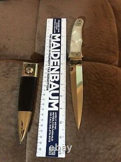 Buster Warenski Custom Engraved Art Dagger Knife-one-of-a-kind! Loveless Era