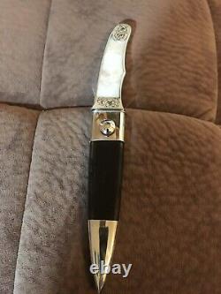 Buster Warenski Custom Engraved Art Dagger Knife-one-of-a-kind! Loveless Era