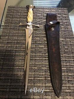 Buster Warenski Custom Large Arkansas Toothpick Dagger Knife/sheath-loveless Era