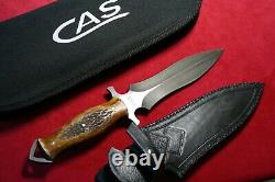 CAS Knives Custom Dagger Stag Knife Dark Timber Brother Claudio Sobral NEW