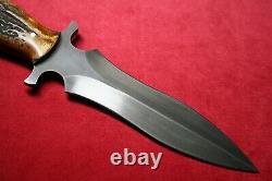 CAS Knives Custom Dagger Stag Knife Dark Timber Brother Claudio Sobral NEW