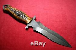 CAS Knives Custom Dagger Stag Knife Dark Timber Brother Claudio Sobral NEW
