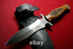 CAS Knives Custom Dagger Stag Knife Dark Timber Brother Claudio Sobral NEW