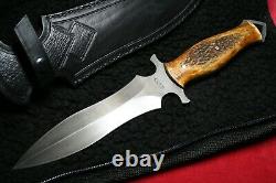 CAS Knives Custom Dagger Stag Knife Dark Timber Brother Claudio Sobral NEW