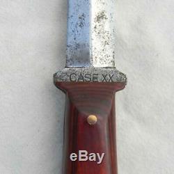 CASE XX Pig Sticker WW2 fighting knife dual-edge dagger, orig sheath rare type