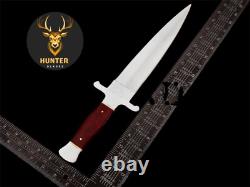 COMBAT ARKANSAS TOOTHPICK DAGGER KNIFE Handmade D2 Steel Survival Hunting Knife