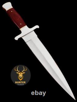 COMBAT ARKANSAS TOOTHPICK DAGGER KNIFE Handmade D2 Steel Survival Hunting Knife
