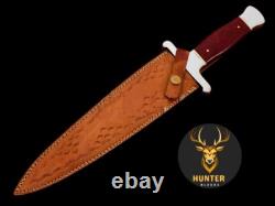 COMBAT ARKANSAS TOOTHPICK DAGGER KNIFE Handmade D2 Steel Survival Hunting Knife