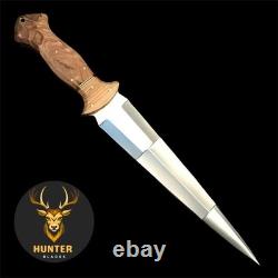 COMBAT DAGGER KNIFE Full Tang Handmade D2 Steel Tactical, Survival Hunting Knife