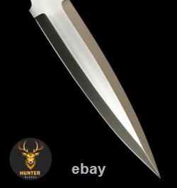COMBAT DAGGER KNIFE Full Tang Handmade D2 Steel Tactical Survival Hunting Knife