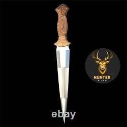 COMBAT DAGGER KNIFE Full Tang Handmade D2 Steel Tactical, Survival Hunting Knife