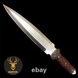 COMBAT DAGGER KNIFE Full Tang Handmade D2 Steel Tactical Survival Hunting Knife