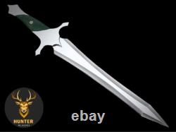 COMBAT NEEDLE POINT DAGGER KNIFE Full Tang Handmade D2 Steel Hunting Knife