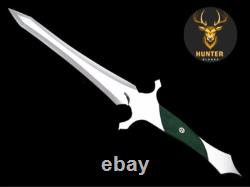 COMBAT NEEDLE POINT DAGGER KNIFE Full Tang Handmade D2 Steel Hunting Knife