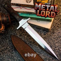 CUSTOM HANDMADE D-2 STEEL WALNUT WOOD SURVIVAL, TACTICAL DAGGER KNIFE With SHEATH