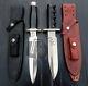 Custom Handmade D2 Steel Hunting Dagger & Bowie Knife Set Withmicarta Handle