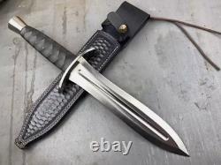 CUSTOM HANDMADE D2 TOOL STEEL HUNTING DAGGER BOWIE KNIFE WithMICARTA HANDLE