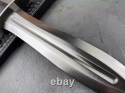 CUSTOM HANDMADE D2 TOOL STEEL HUNTING DAGGER BOWIE KNIFE WithMICARTA HANDLE