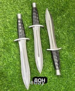 CUSTOM HANDMADE D2 TOOL STEEL TARIFF FREE HUNTING DAGGER KNIVES 3PCS LOT WithSHEAT