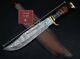 Custom Handmade Forged Damascus Steel Hunting Bowie Knife Survival Camping Edc