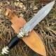 Custom Handmade Hunting Knife, Hand Forged Damascus Bowie Knife, Dagger Knife