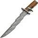 Custom Handmade Hunting Knife, Hand Forged Kris Blade Damascus Bowie Knife