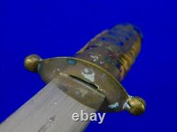 Chinese China Nationalist WW2 Presentation Enameled Army Dagger Fighting Knife