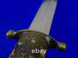 Chinese China Nationalist WW2 Presentation Enameled Army Dagger Fighting Knife